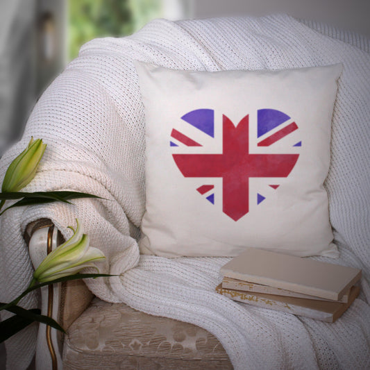 Heart Shaped Union Jack Stencil