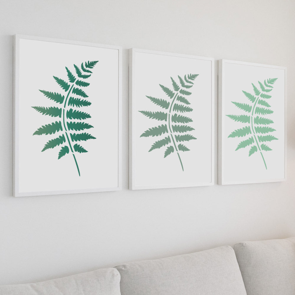 CraftStar Fern Frond Stencil used to make prints