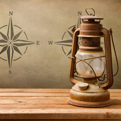 CraftStar Compass Stencil on Wall
