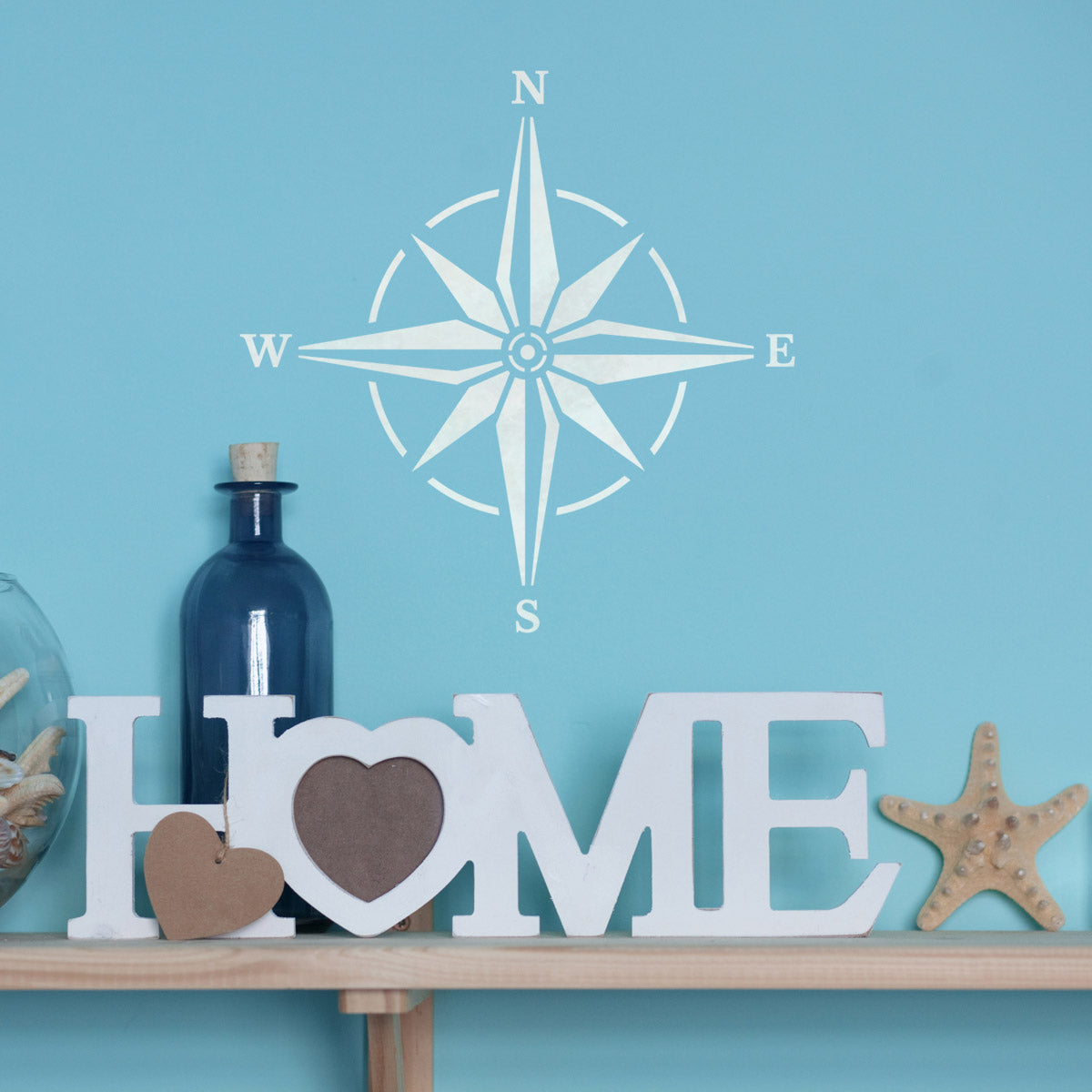 CraftStar Compass Stencil - Nautical Decor