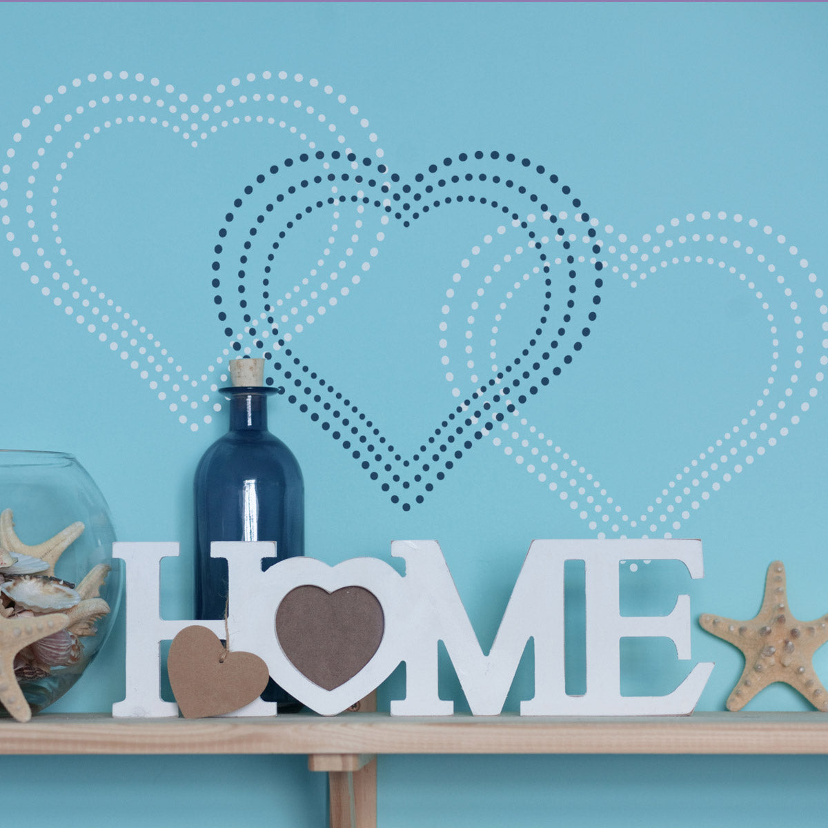 CraftStar Dot Pattern Heart Stencil