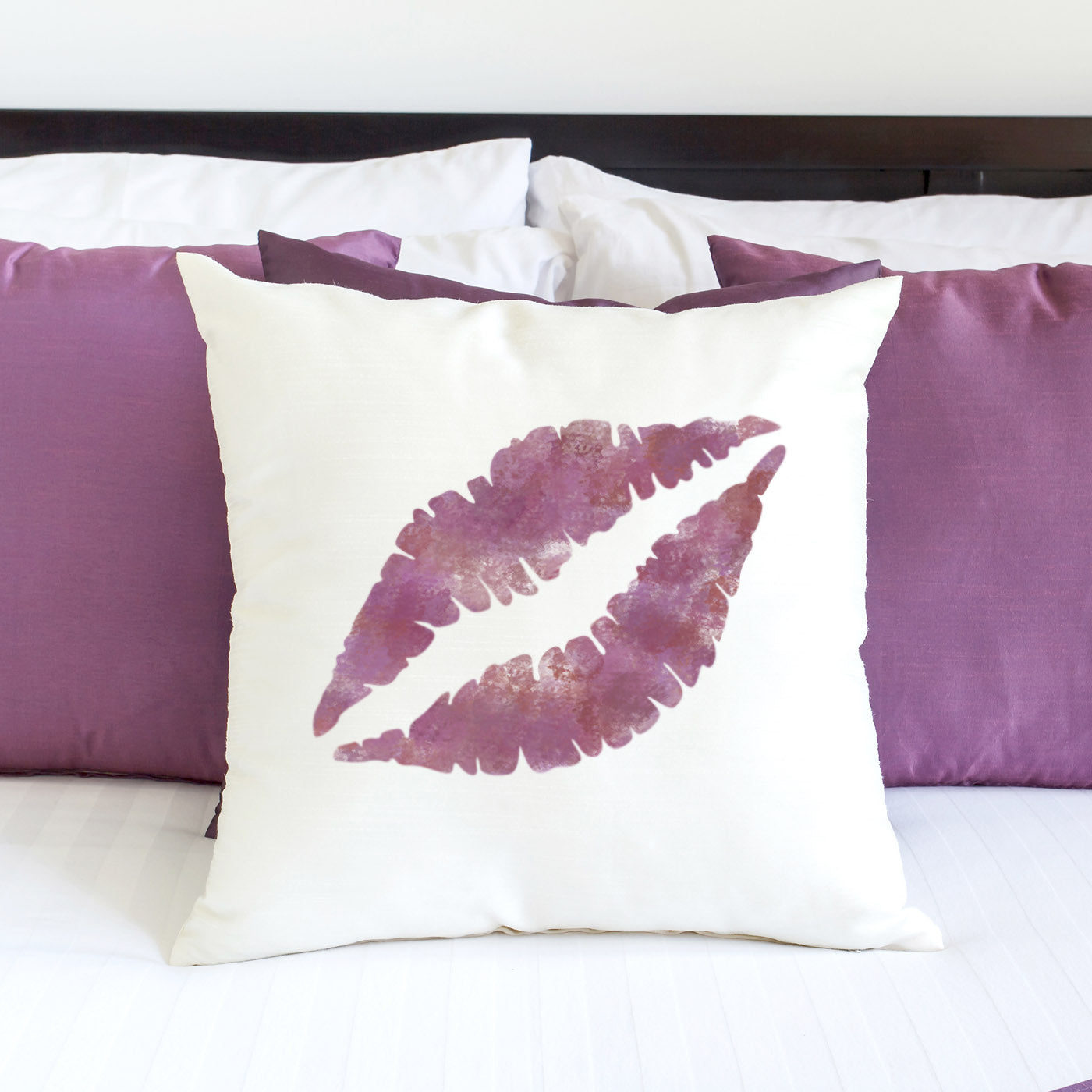 CraftStar Lip Print Design Stencilled onto Pillow
