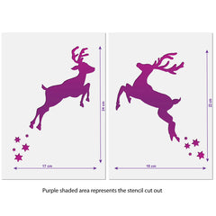 CraftStar Reindeer Stencils - Sizes