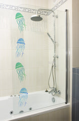 Craftstar Jellyfish Stencils on shower door