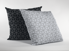 CraftStar Cube Pattern Stencil contrasting cushion example