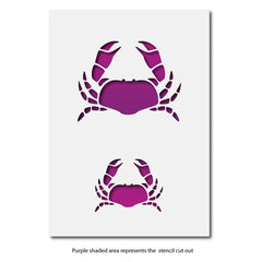 Craftstar Crab Stencils Layout