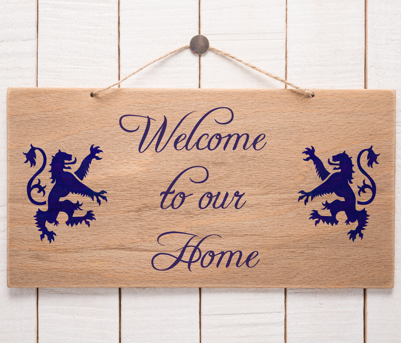 CraftStar Lion Rampant Stencil on Sign