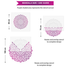 CraftStar Asha Mandala Stencil Size and Use Guide