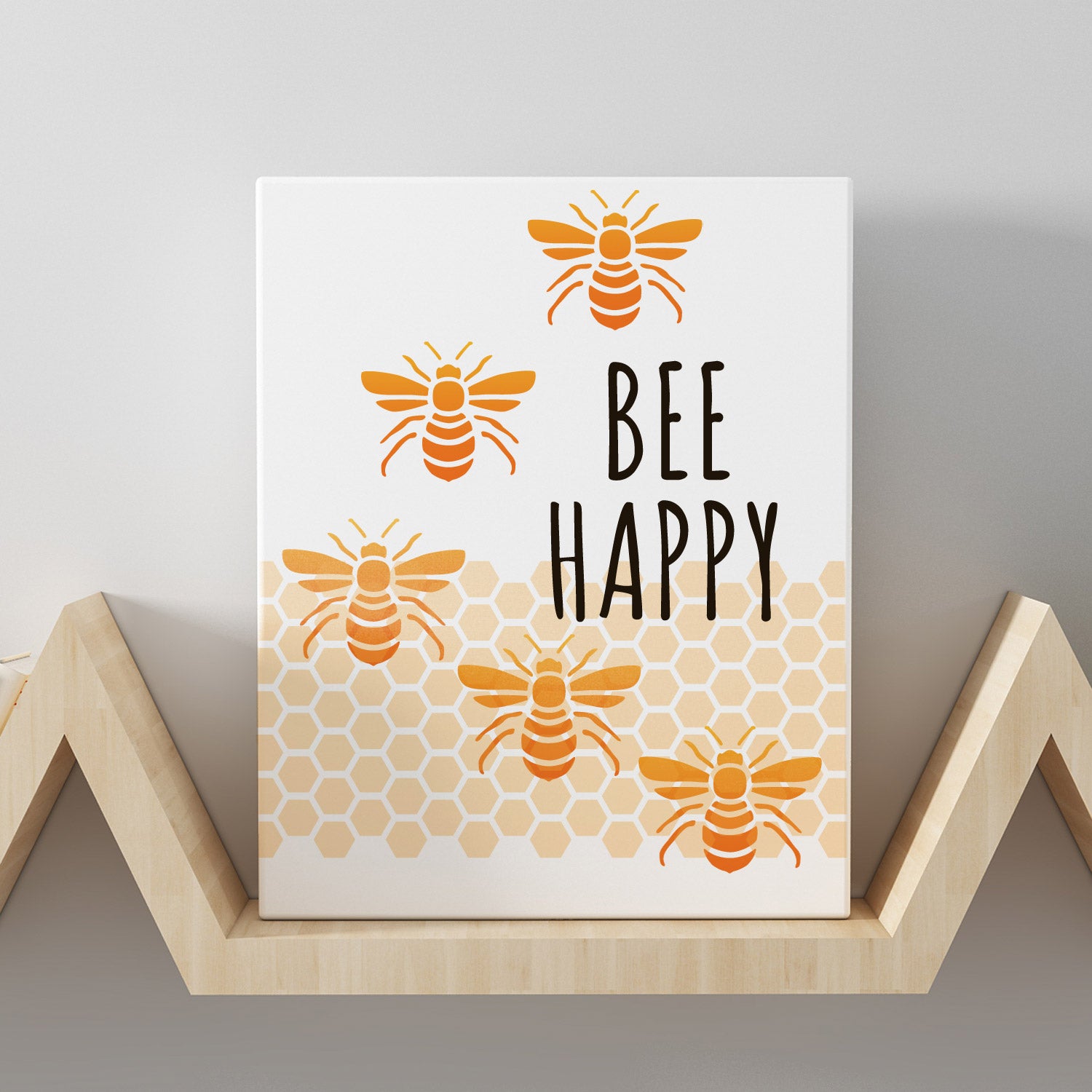 CraftStar Bee and Honeycomb Stencil Set on Canvas Print