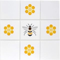 CraftStar Bee and Honeycomb Stencil Set on Tiles