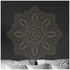 CraftStar Bliss Mandala Stencil on Bedroom Wall