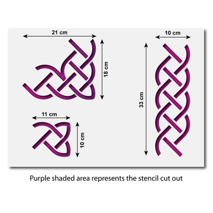 Celtic Border Stencil Size Information