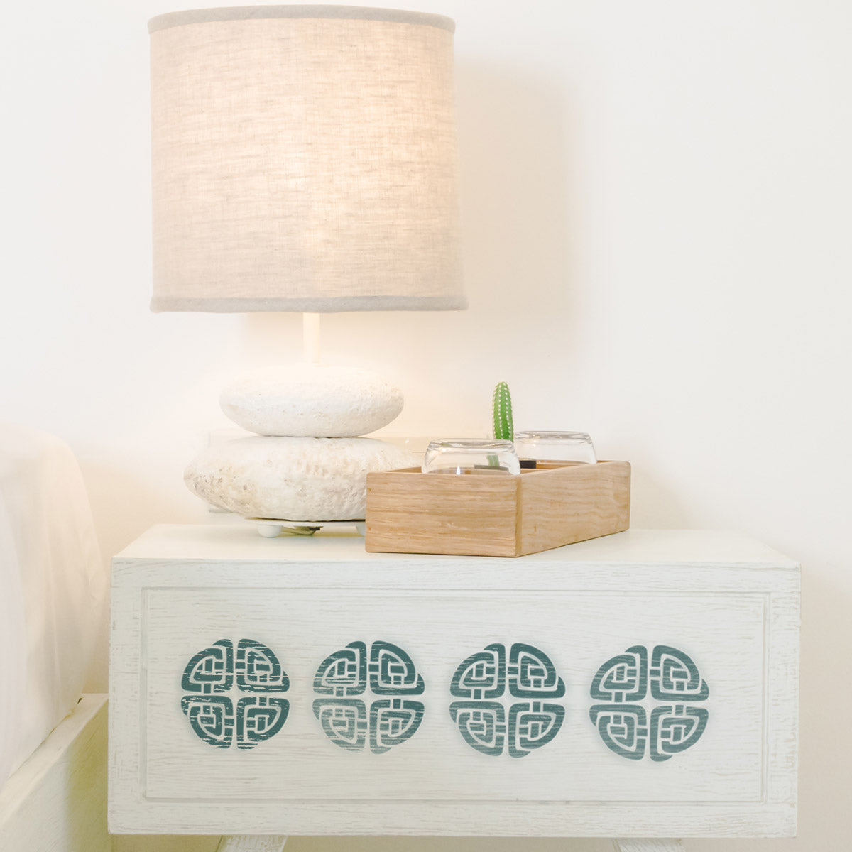 CraftStar Celtic Knot Stencil on wood