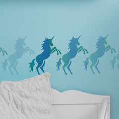 CraftStar Prancing Unicorn Stencil on Wall
