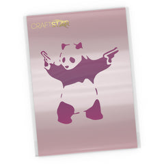 Banksy Panda Stencil - Craft Templates