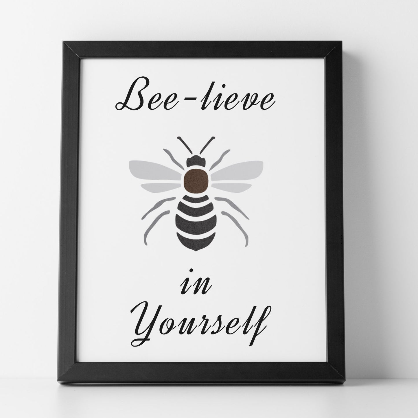 CraftStar Bees Stencil as Framed Print