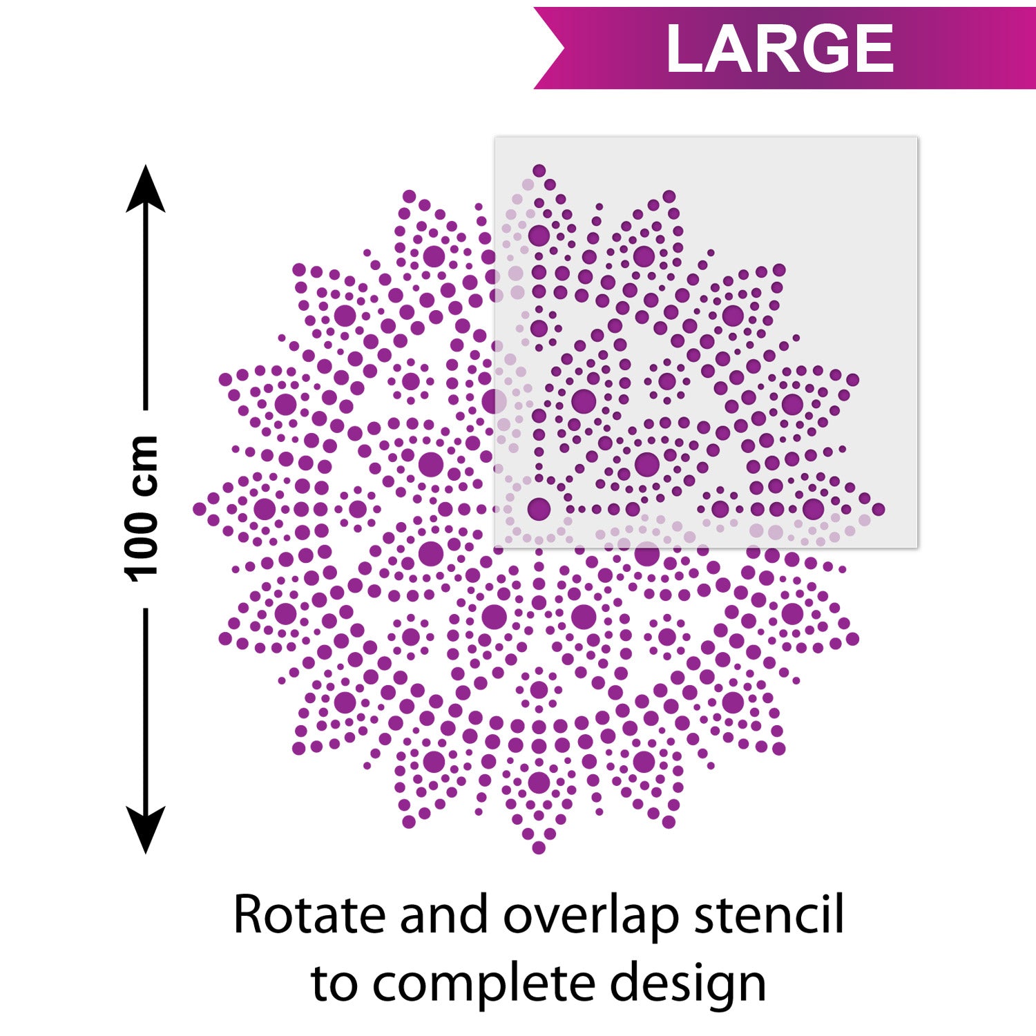 CraftStar Bindu Mandala - Size Guide - Large