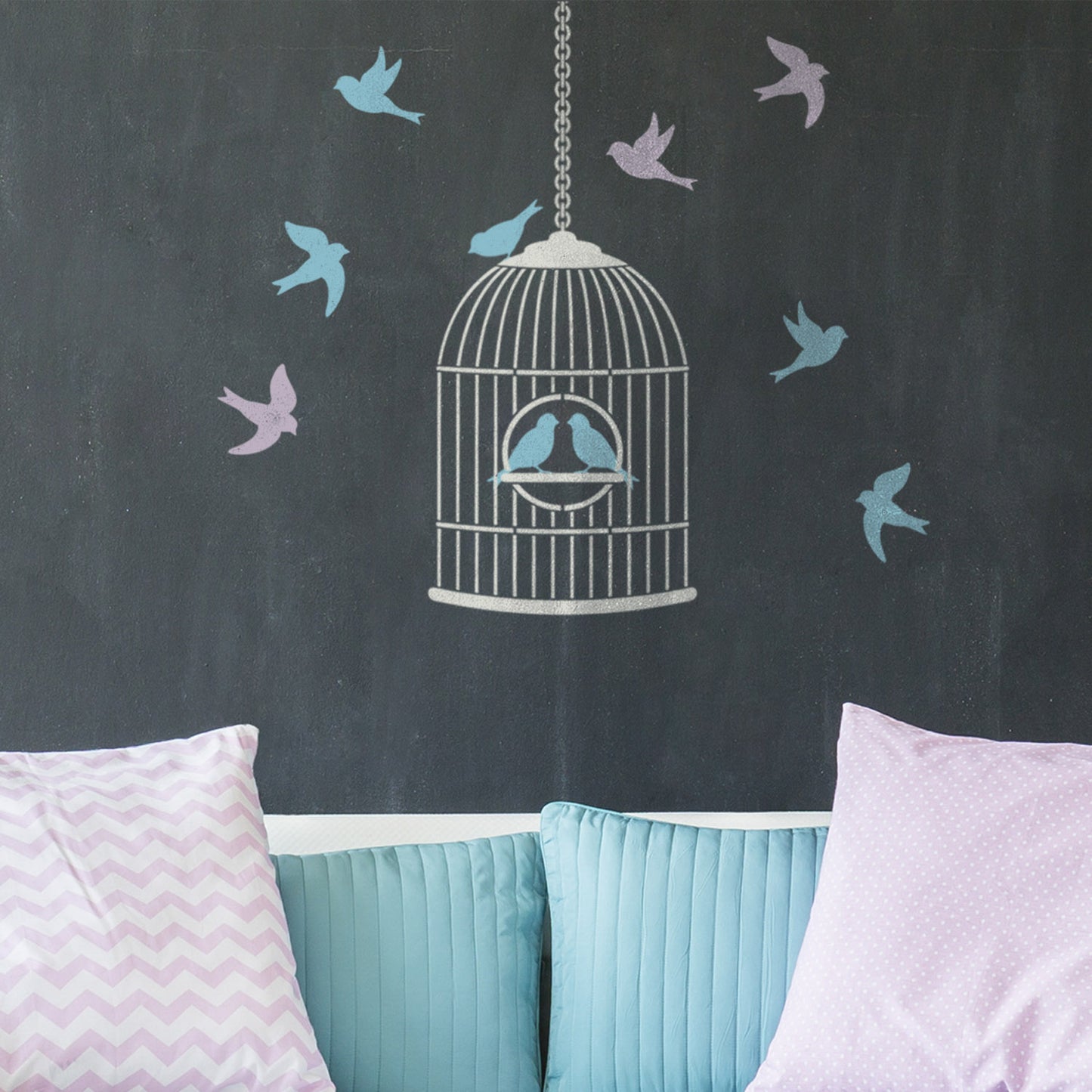 CraftStar Vintage Bird Cage Stencil