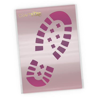 Footprint Stencil - Boot / Shoe Print Template