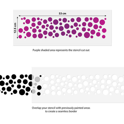 CraftStar Bubbles Border Stencil Use Guide