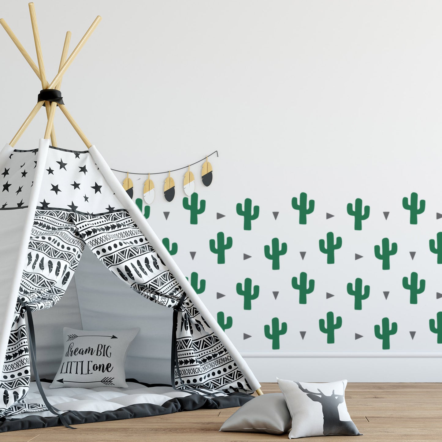 CraftStar Cactus Pattern Wall Stencil