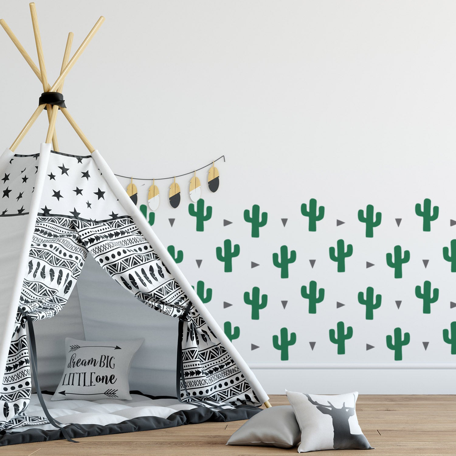 CraftStar Cactus Pattern Wall Stencil