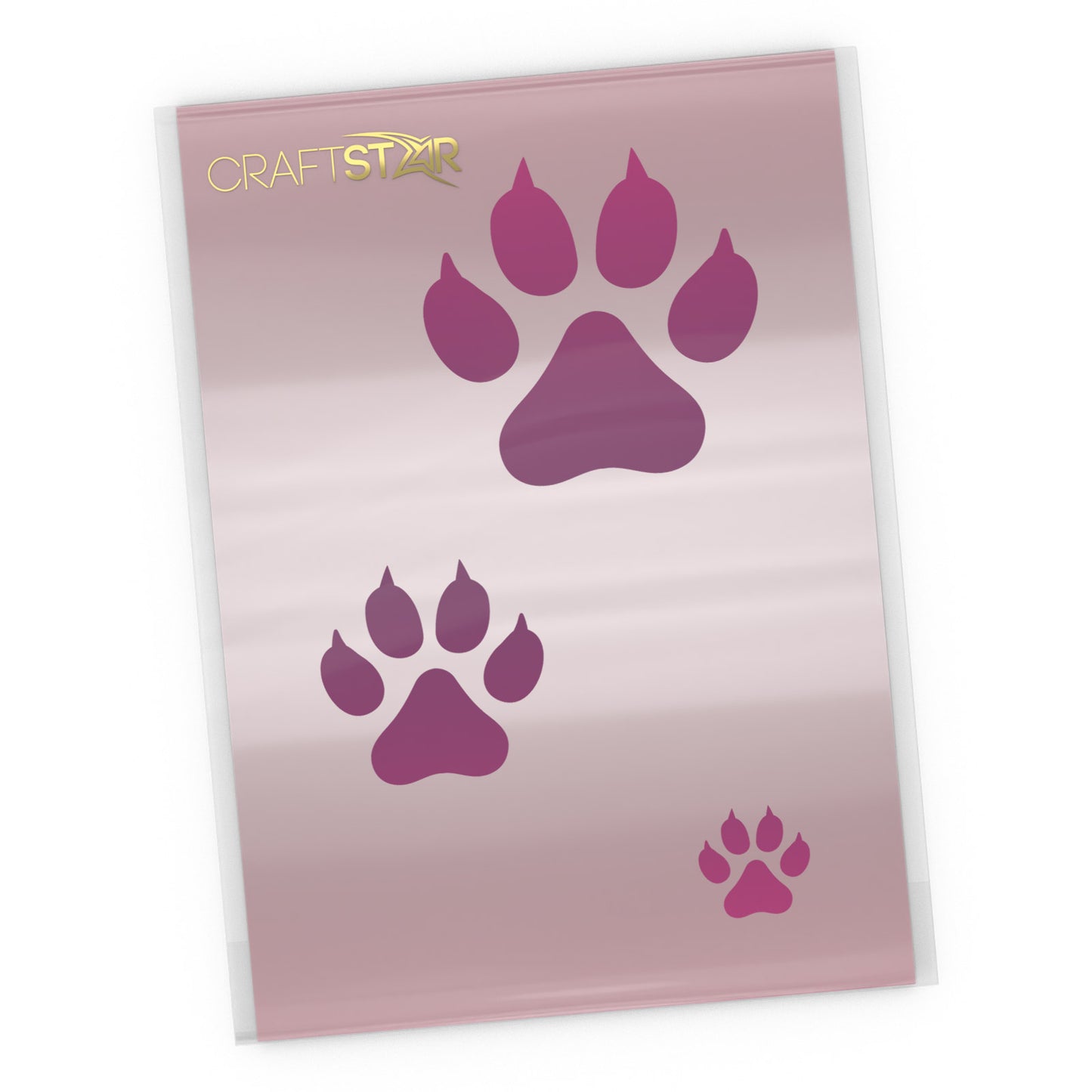 Cat Paw Print Stencil Set