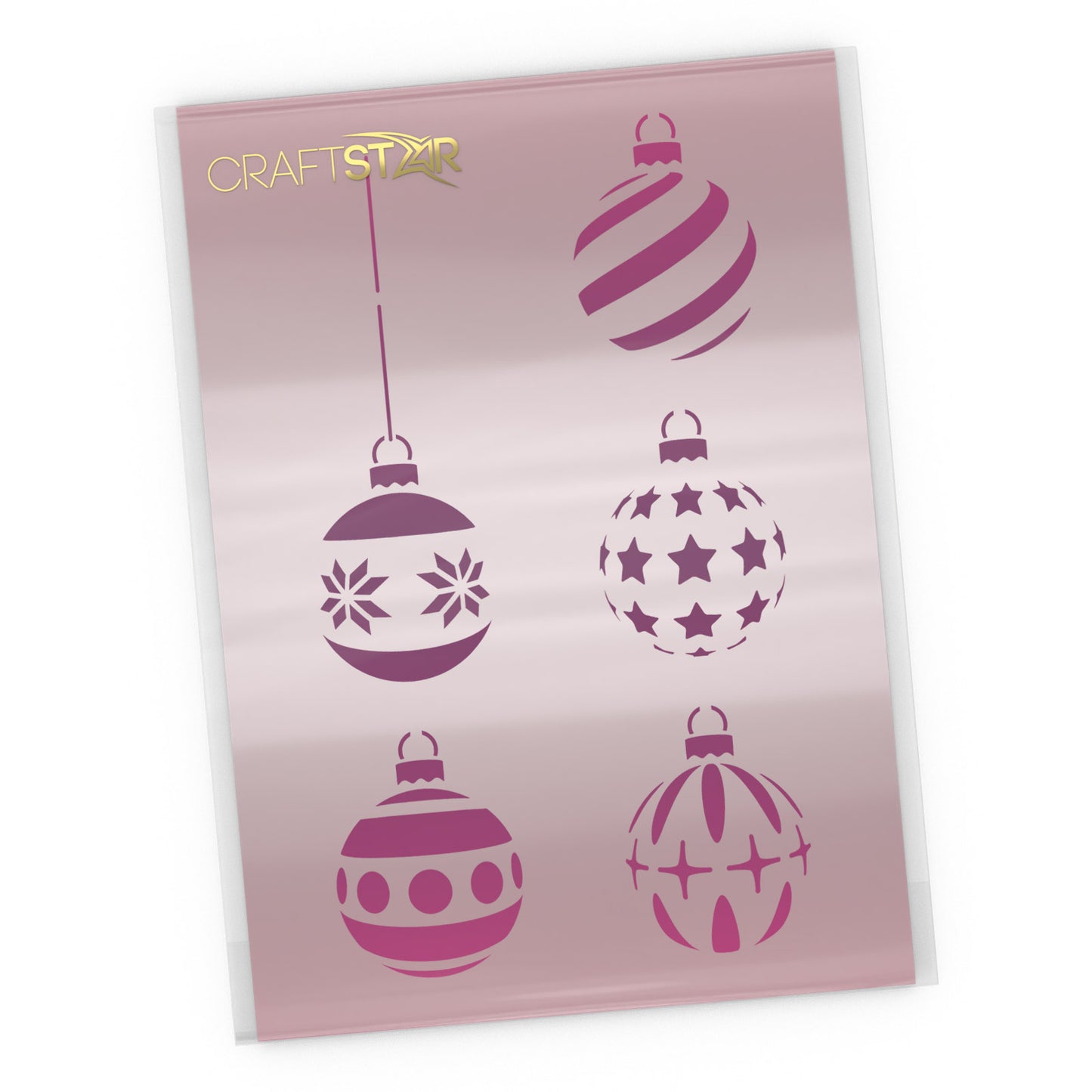 Christmas Baubles Stencil Set - Festive Craft Templates