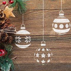 CraftStar Christmas Baubles Stencil Set - Paint on Wood