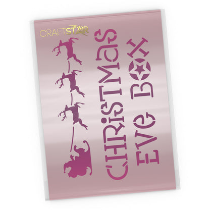 Christmas Eve Box Stencil - Craft Template