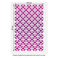 CraftStar Circle and Diamond Pattern Stencil size guide