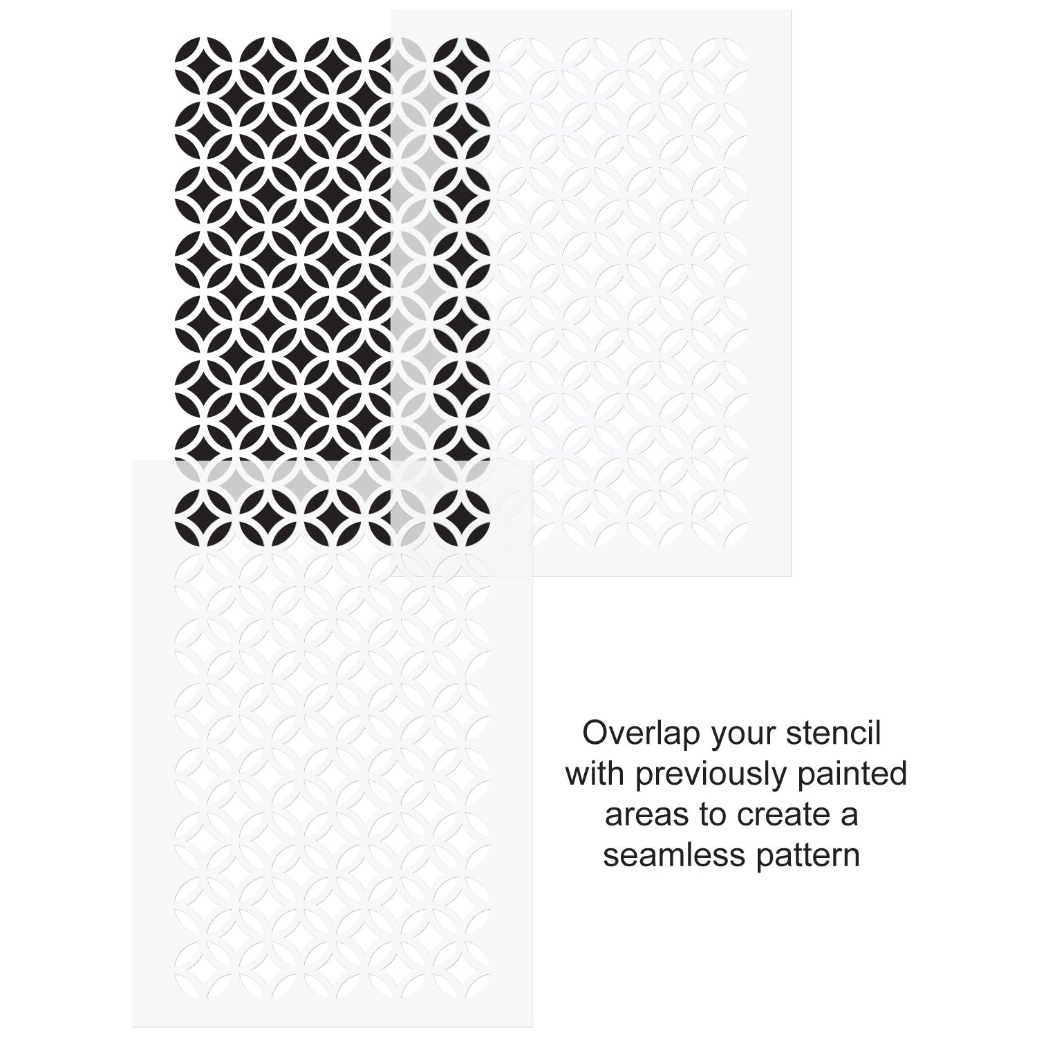 CraftStar Diamond and Circle Pattern Stencil use guide