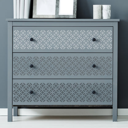 CraftStar Moorish Pattern Border Stencil on furniture