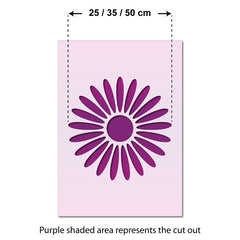 CraftStar Large Daisy Stencil - Size Guide