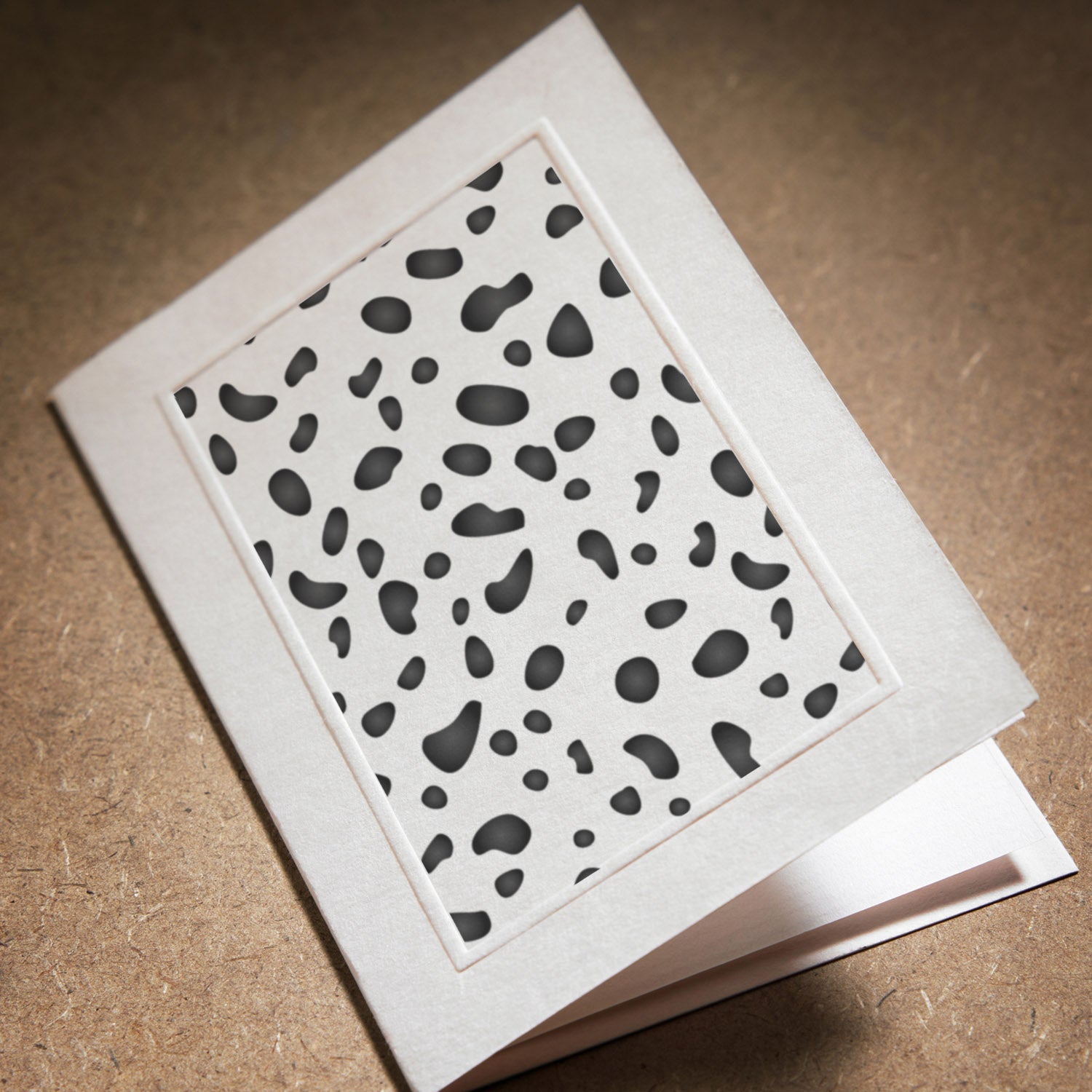 CraftStar Dalmatian Print Stencil on card