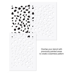 CraftStar Dalmatian Spots Pattern Stencil Size Guide