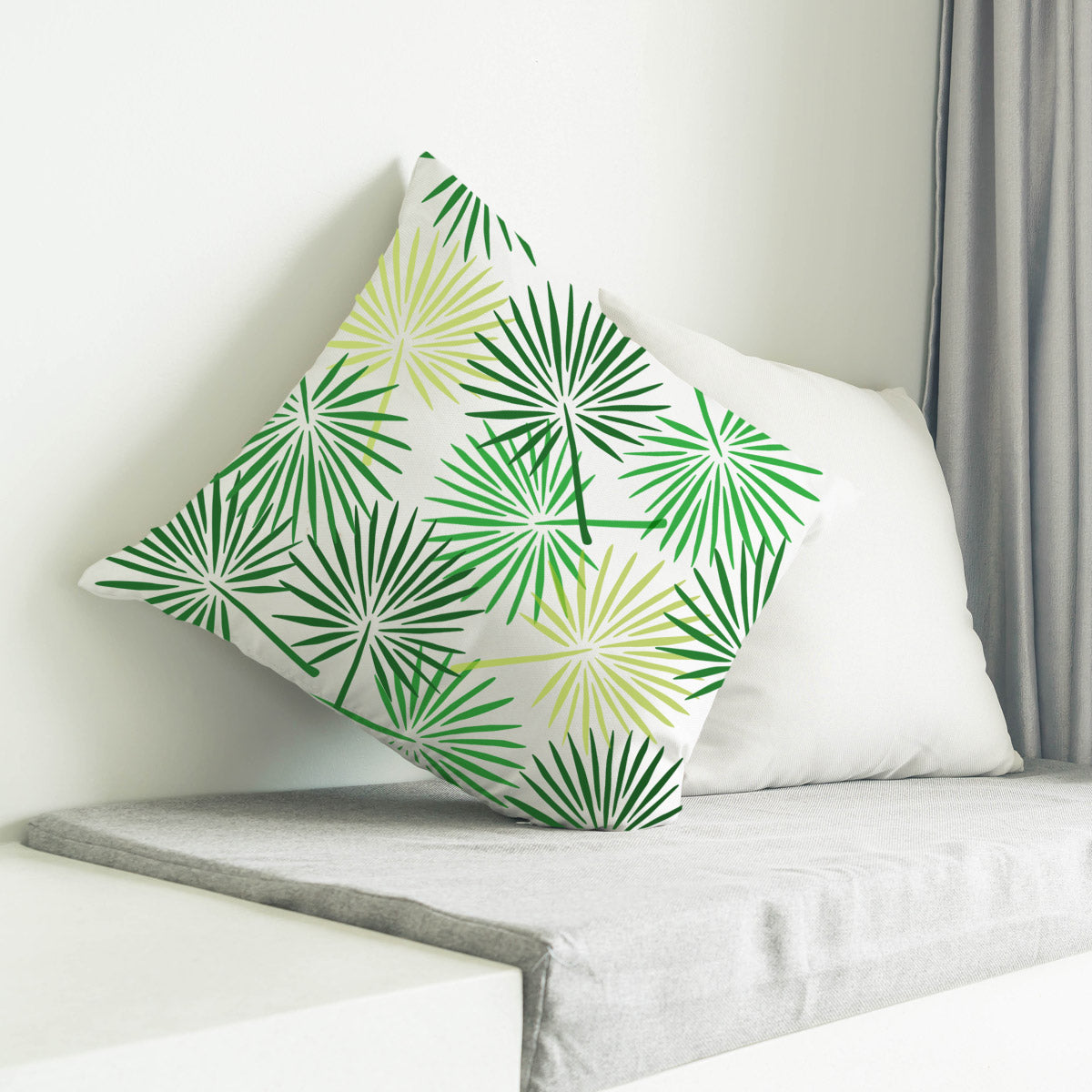 CraftStar Fan Palm Leaf Stencil on fabric