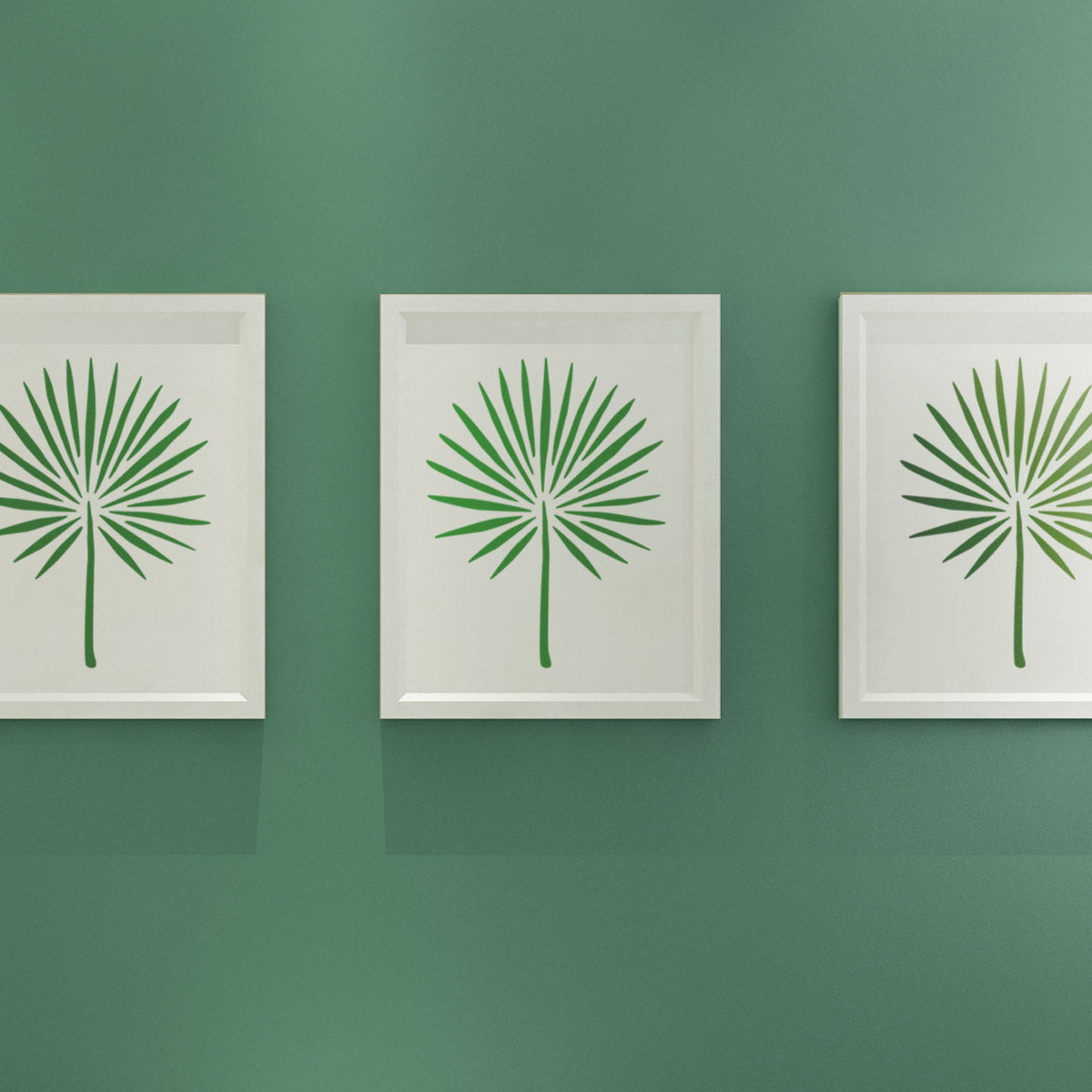 CraftStar Fan Palm Leaf Stencil in frames