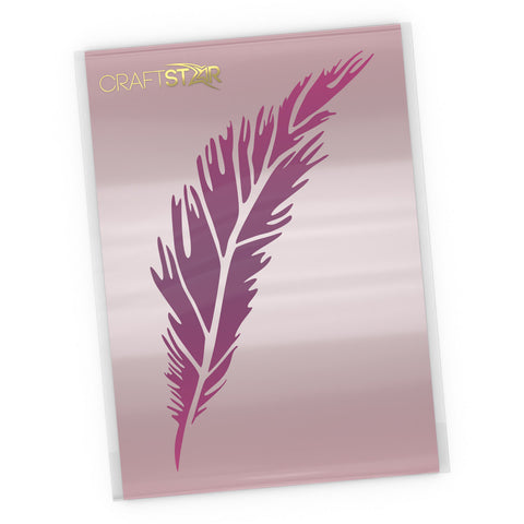 Feather Stencil - A4 Craft Template