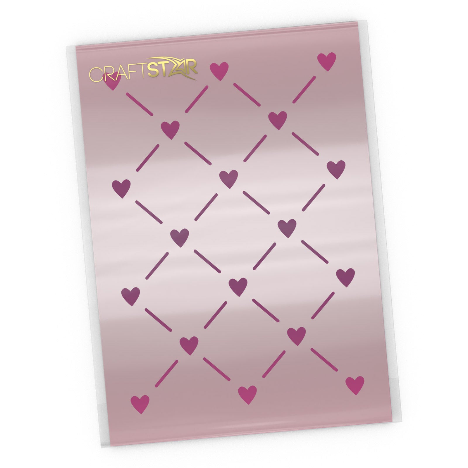 Hearts Lattice Stencil - Craft Seamless Mini Heart Pattern Template