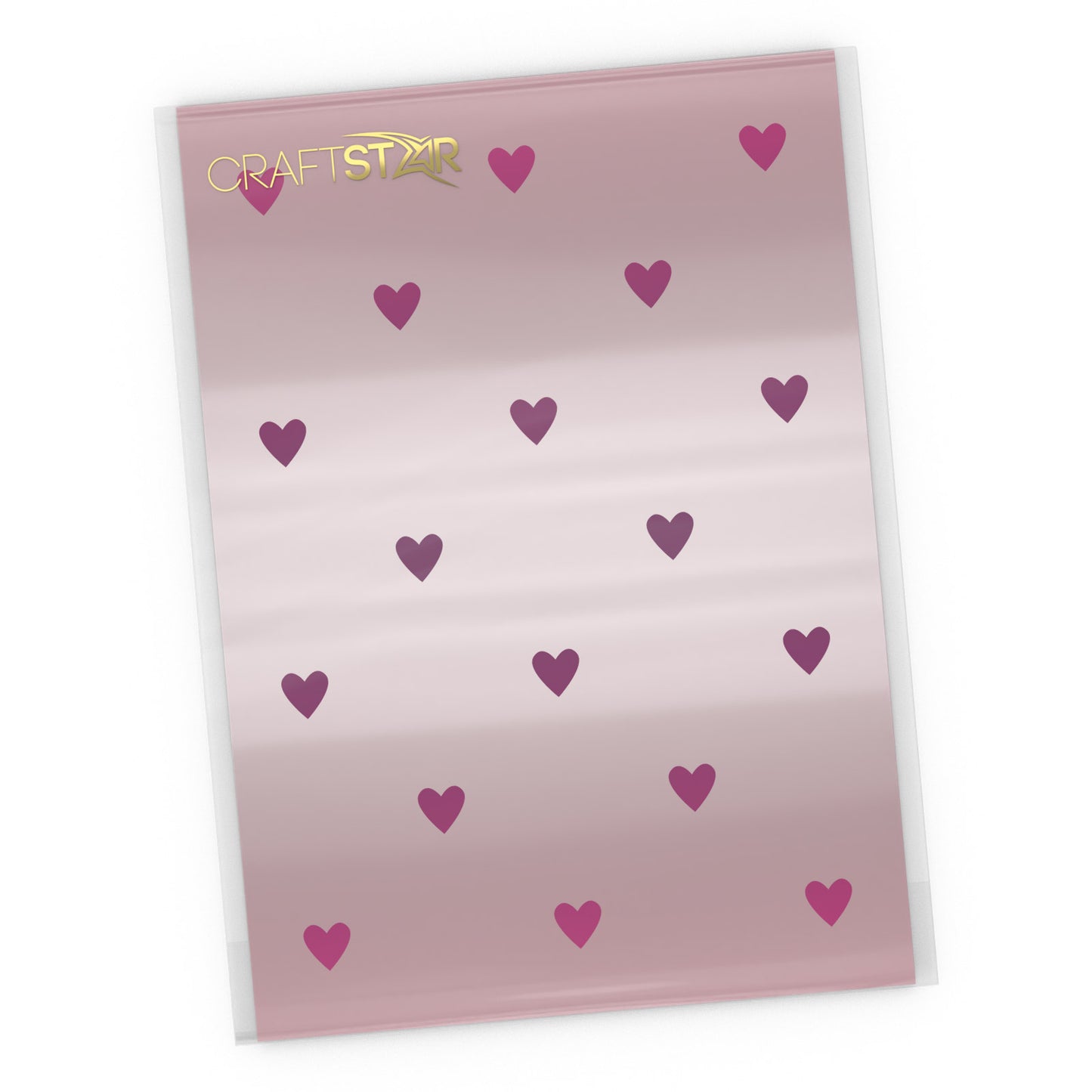 Heart Polka Dot Stencil - Craft Seamless Mini Heart Pattern Template