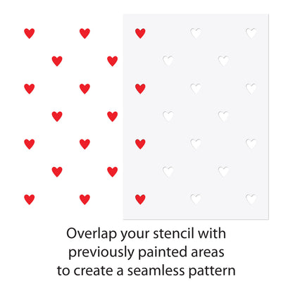 CraftStar Heart Polka Dot Wall Stencil Use Guide