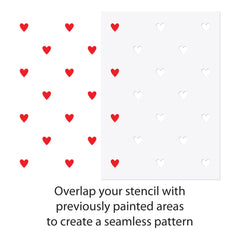 CraftStar Heart Polka Dot Wall Stencil Use Guide