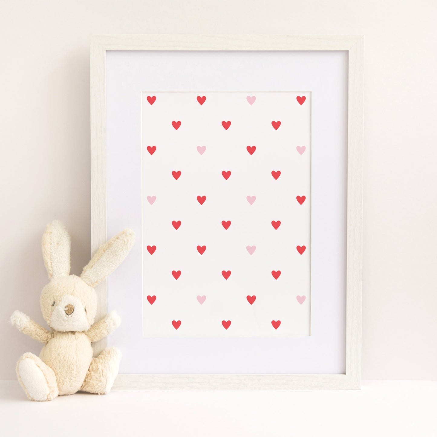 CraftStart Heart Polka Dot Stencil in frame