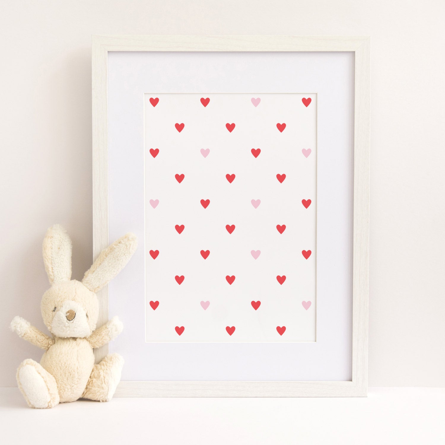 CraftStart Heart Polka Dot Stencil in frame