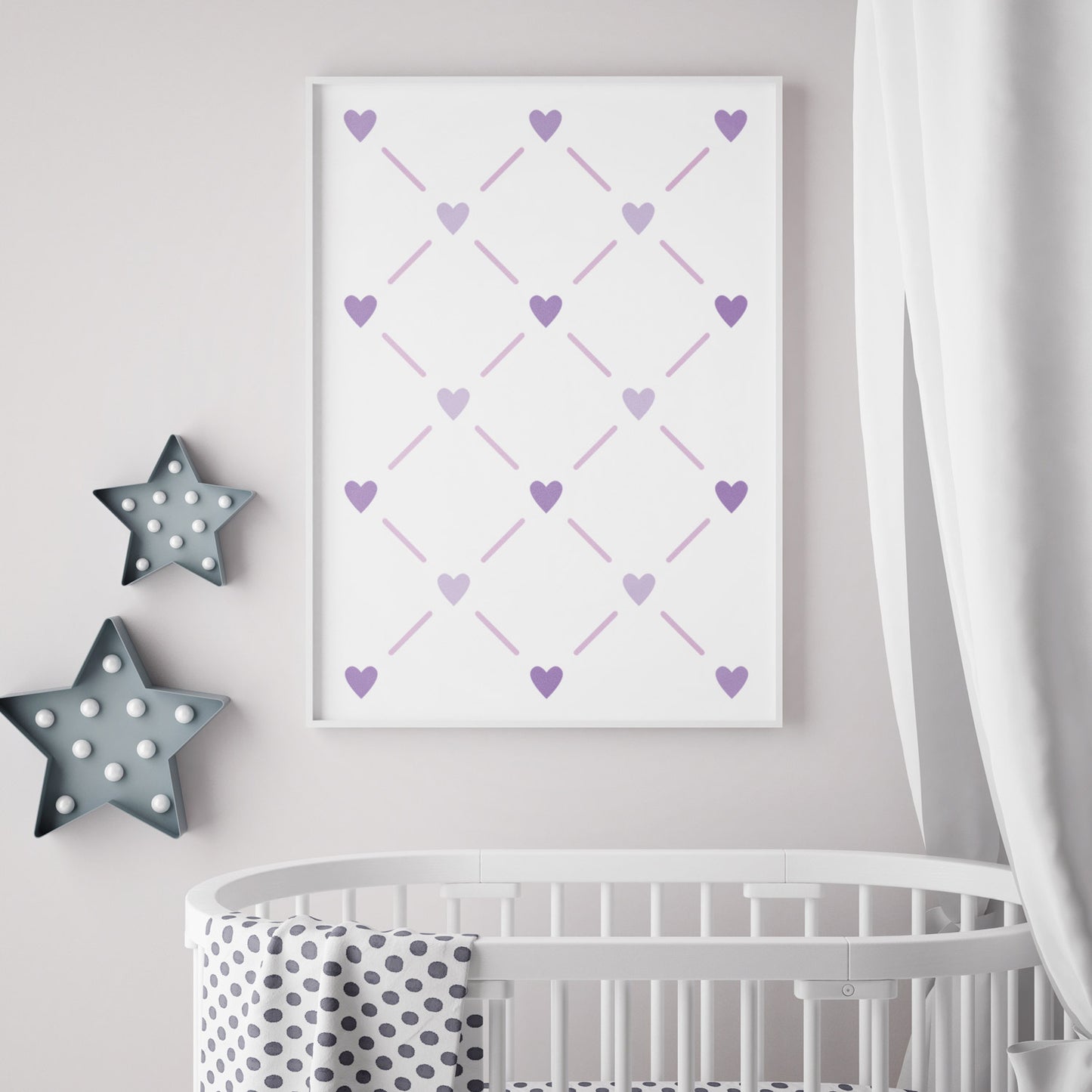 CraftStar Heart Lattice Wall Stencil in Frame