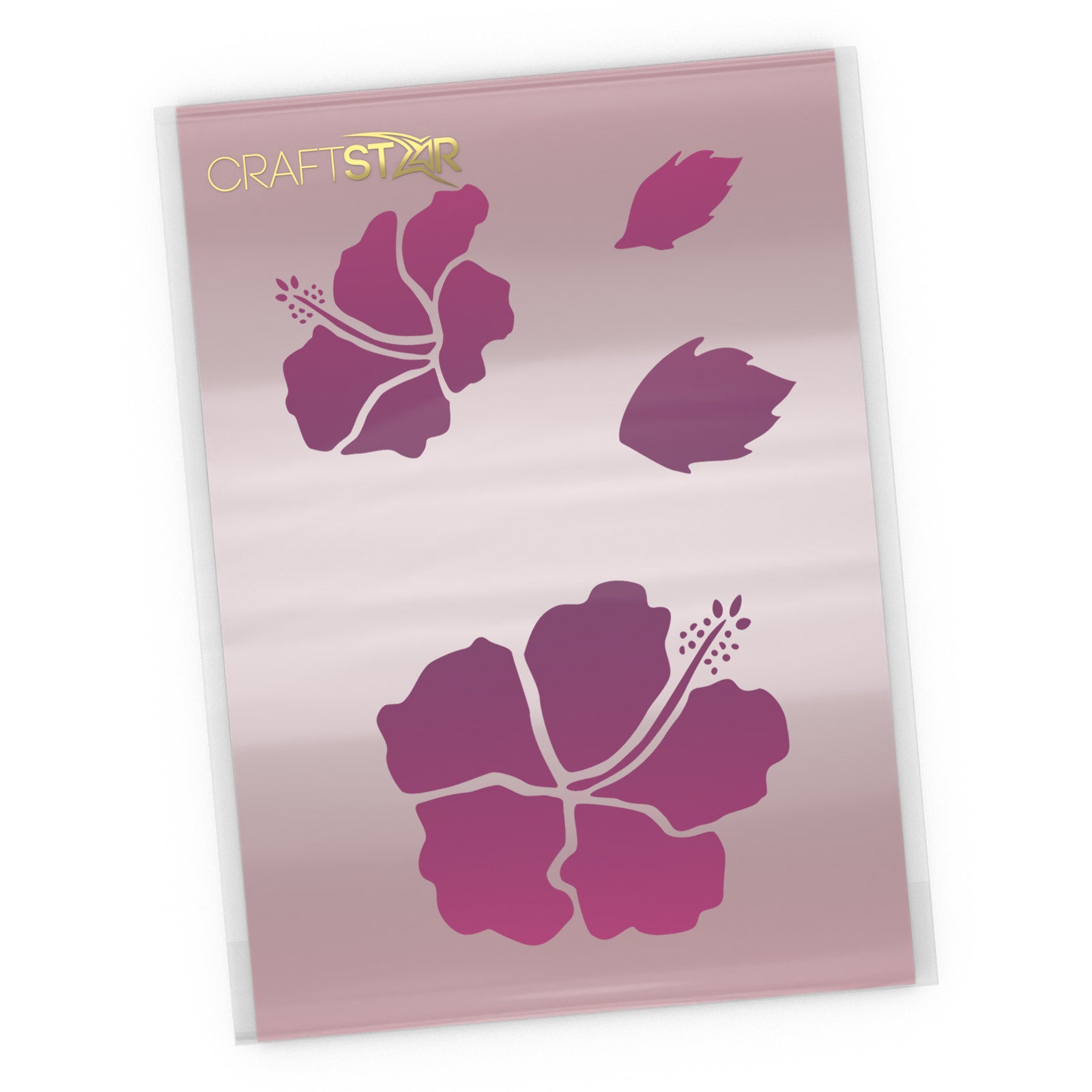 Hibiscus Flower Stencil - Tropical Flowers Craft Template