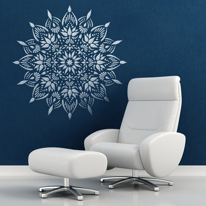 CraftStar Indu Mandala Stencil on Wall