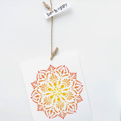 CraftStar Laghu Mandala Stencil on card