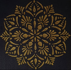 CraftStar Laghu Mandala Stencil Embossed in Gold 